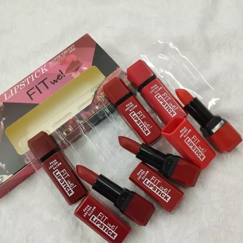 FIT we Matte Velvet Lipstick - 6 Pcs Long Lasting