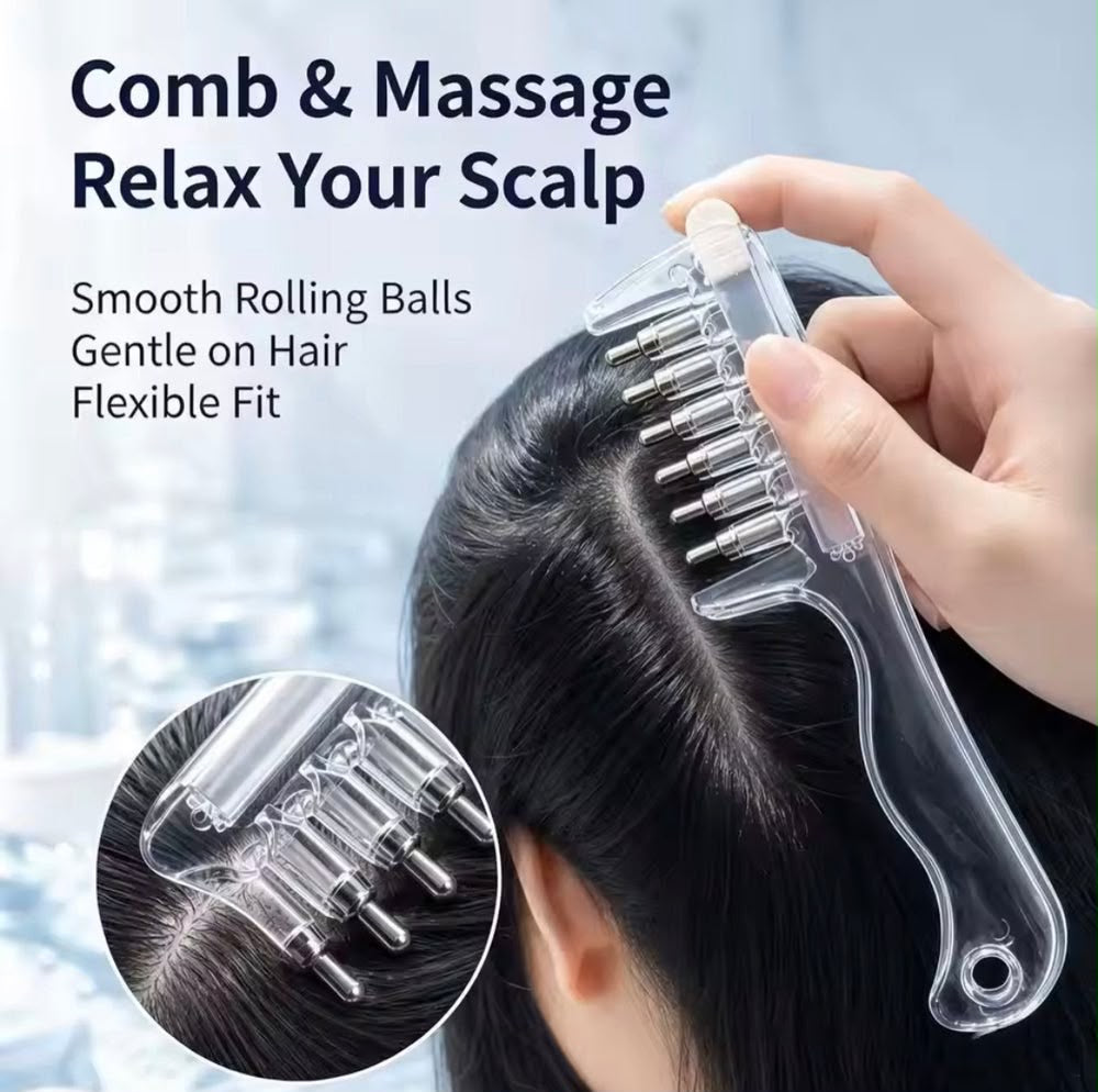 Hair Oil Applicator Comb with Scalp Massager