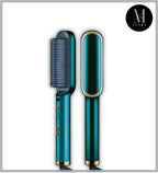 2 in 1 Hair Straightener Brush - Electric Hot Comb Straightening Brush & Curler for Women