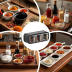 6 in 1 Wall Mounted Masala Box with spoon