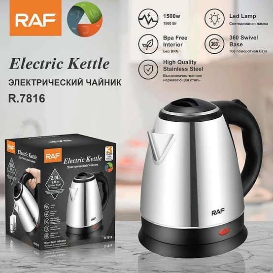 RAF Electric Kettle 2 Liter - Stainless Steel