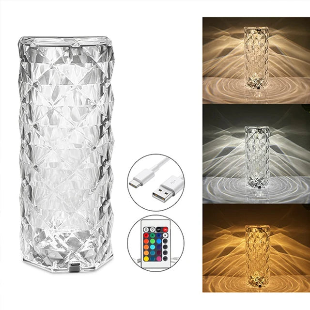 Crystal Lamp -16 Color Changing Touch Lamp