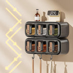 6 in 1 Wall Mounted Masala Box with spoon