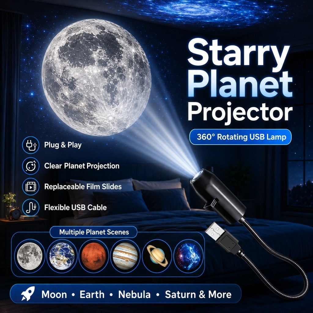 Star Projector Lamp - Moon Planet Galaxy Nebula