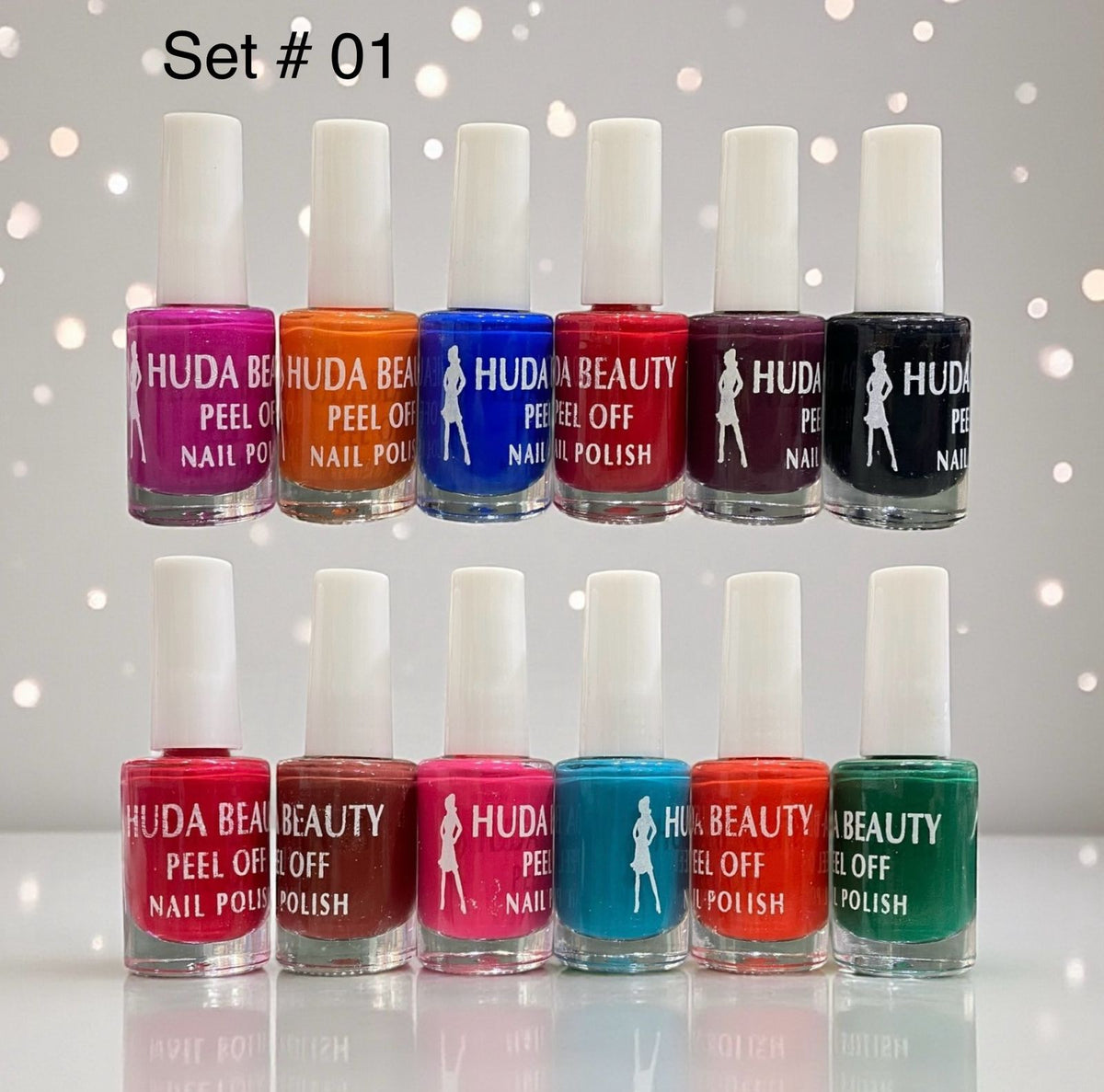 Huda Beauty Peel Off Nail Polish - 12 Colors Box