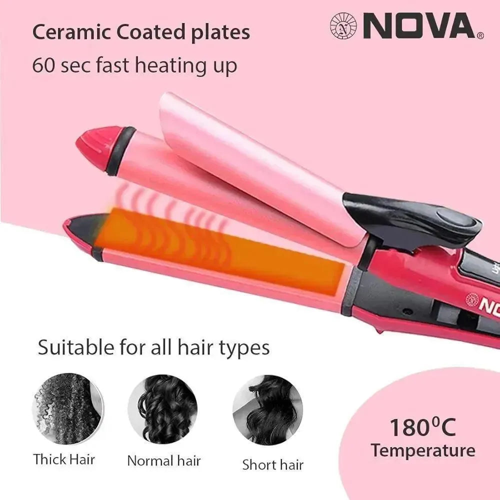 NOVA 2 in 1 Hair Straightener & Curler Review Salon Style at Home