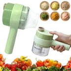 4-in-1 Smart Electric Food Chopper - Mini Portable Handheld Vegetable Chopper, Meat Grinder & Juicer