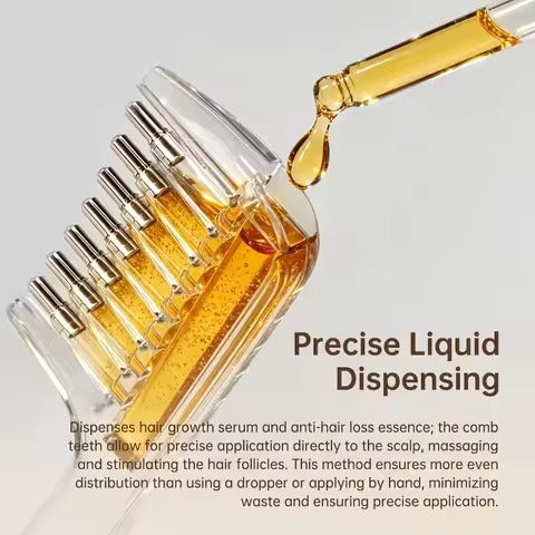 Hair Oil Applicator Comb with Scalp Massager