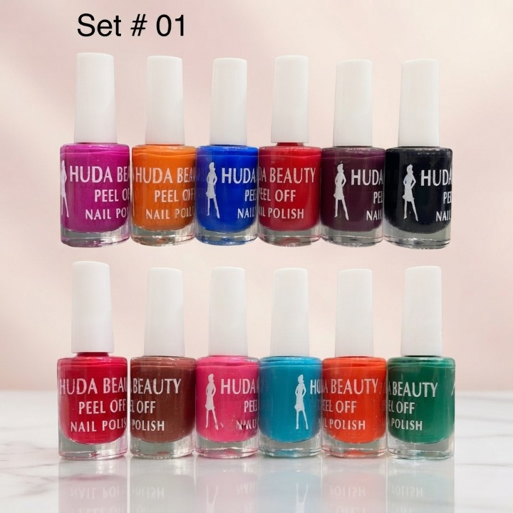 Huda Beauty Peel Off Nail Polish - 12 Colors Box