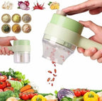 4-in-1 Smart Electric Food Chopper - Mini Portable Handheld Vegetable Chopper, Meat Grinder & Juicer