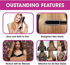 2 in 1 Hair Straightener Brush - Electric Hot Comb Straightening Brush & Curler for Women