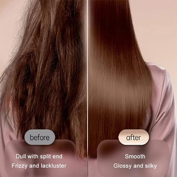 2 in 1 Hair Straightener Brush - Electric Hot Comb Straightening Brush & Curler for Women