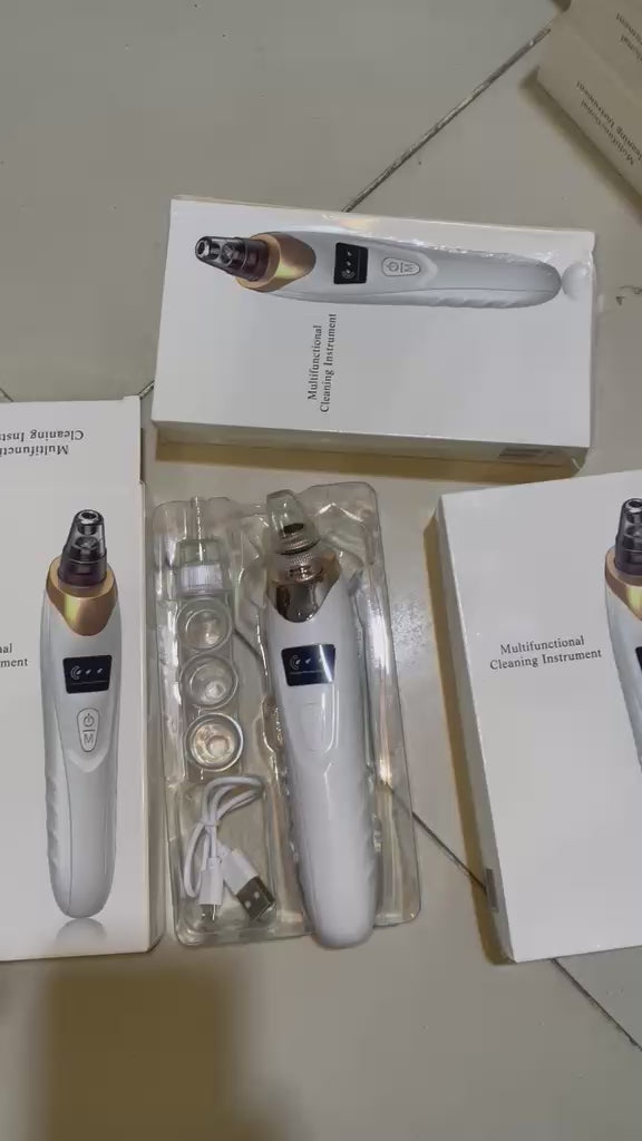4-in-1 Electric Blackhead Remover- Pore Vacuum Suction Cleaner for Nose & Face
